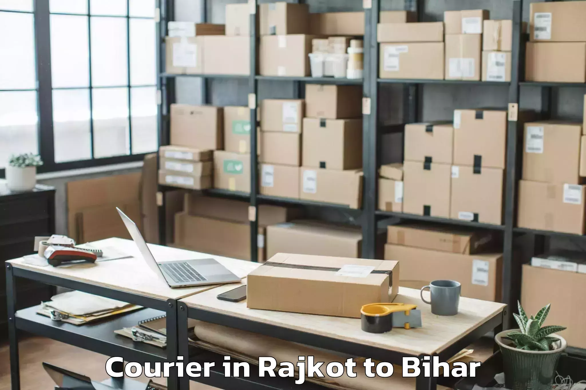 Book Rajkot to Nasriganj Courier Online